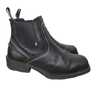 Sureway Chelsea Boots Mens 7.5 Black Leather Western Work Comfort Safety